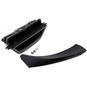 x2 Poignée de Porte intérieure Gauche+Droite Noire Cache Pour Bmw 3 51419150336