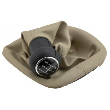 Soufflet Levier de Vitesse + Pommeau Beige Pour Vw Passat 3B0711113J-FEX