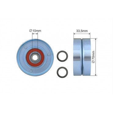 Poulie Galet Courroie Enrouleur Pour Toyota Land Cruiser Prado 1662031011