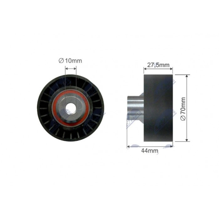 Poulie Galet Courroie Enrouleur Pour Citroën C2 C3 I C4 I C6 1613840180