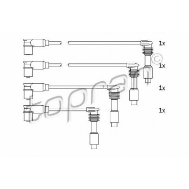 Jeux câble d'allumage Opel...