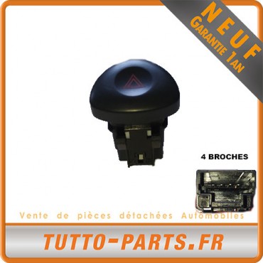 Bouton Warning Feux de Détresse Clio II Symbol