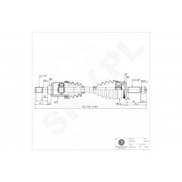 Arbre de transmission Cardan Pour Kia Cee'D 3/5 Portes SW Pro 495001H010