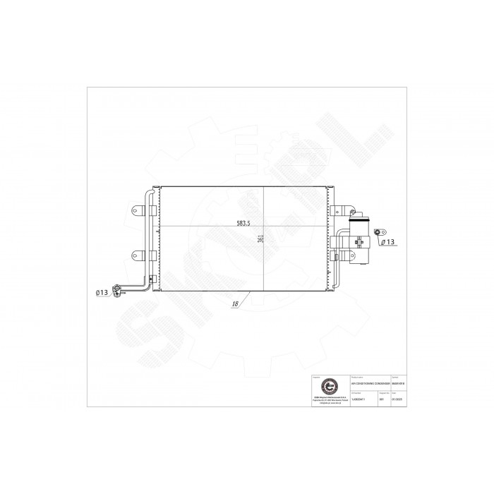 Condenseur de Climatisation Pour VW Bora Audi Seat Skoda 1J0820413A 1J0820411N