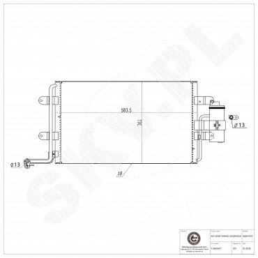 Condenseur de Climatisation Pour VW Bora Audi Seat Skoda 1J0820413A 1J0820411N