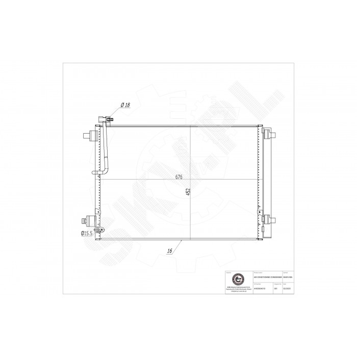 Condenseur de Climatisation Pour Audi A8 4H0260403D 4H0260403K