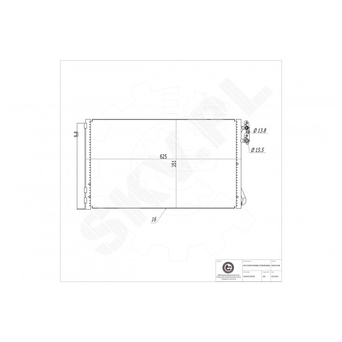 Condenseur de Climatisation Pour BMW Série 1 E81 E82 E87 E88 3 E90 64539229021