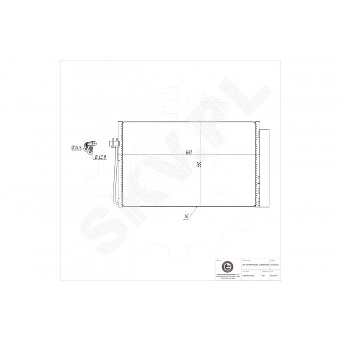 Condenseur de Climatisation Pour BMW Série 5 E60 E61 6 E63 E64 64538381362