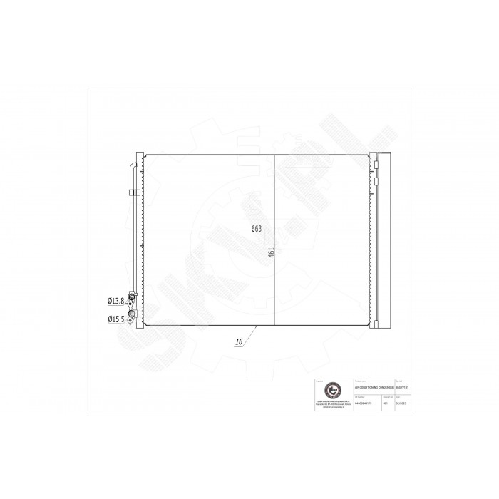 Condenseur de Climatisation Pour BMW Série 5 F07 F10 F11 6 F06 F12 64509149395