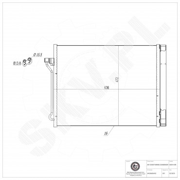 Condenseur de Climatisation Pour BMW Série 5 F07 F10 F11 6 F06 F12 F13 Dawn