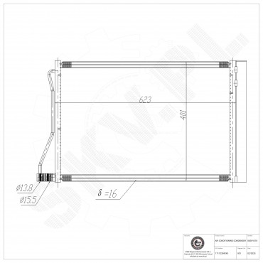 Condenseur de Climatisation Pour BMW Série 5 F10 6 F06 F12 F13 64509391493