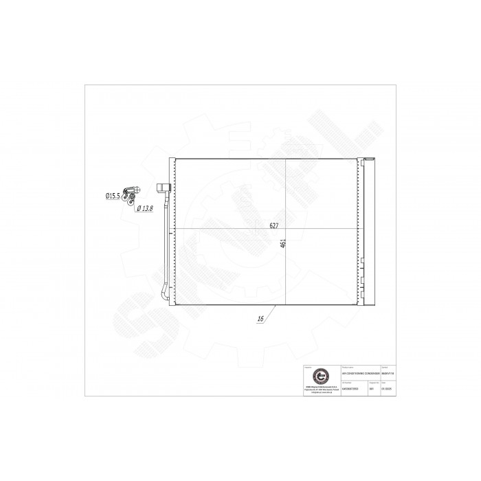 Condenseur de Climatisation Pour BMW X5 E70 F15, F85 X6 E71, E72 64509239992