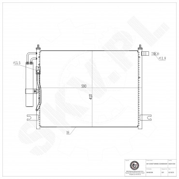 Condenseur de Climatisation Pour Chevrolet Aveo/Kalos Daewoo Kalos 96469288