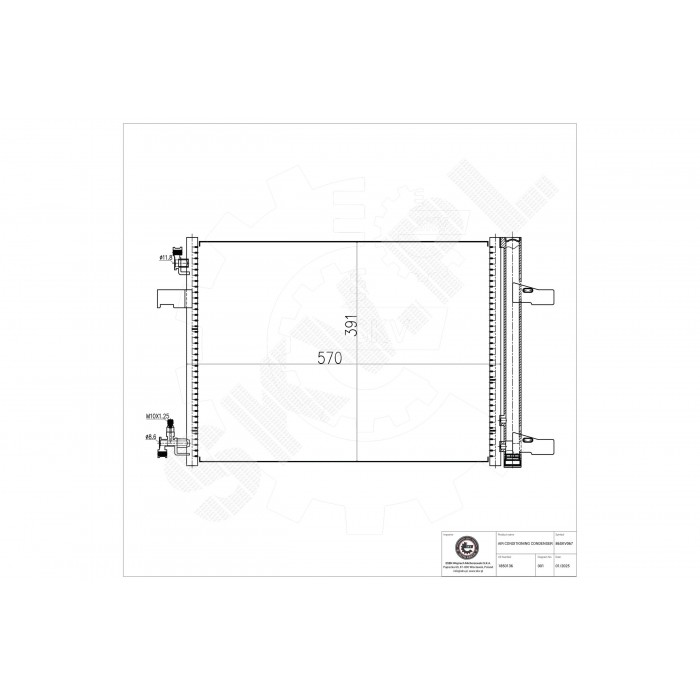 Condenseur de Climatisation Pour Opel Chevrolet Vauxhall 13267648 1850136
