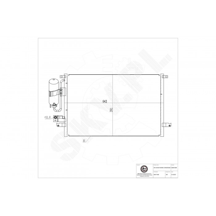 Condenseur de Climatisation Pour Chevrolet Epica