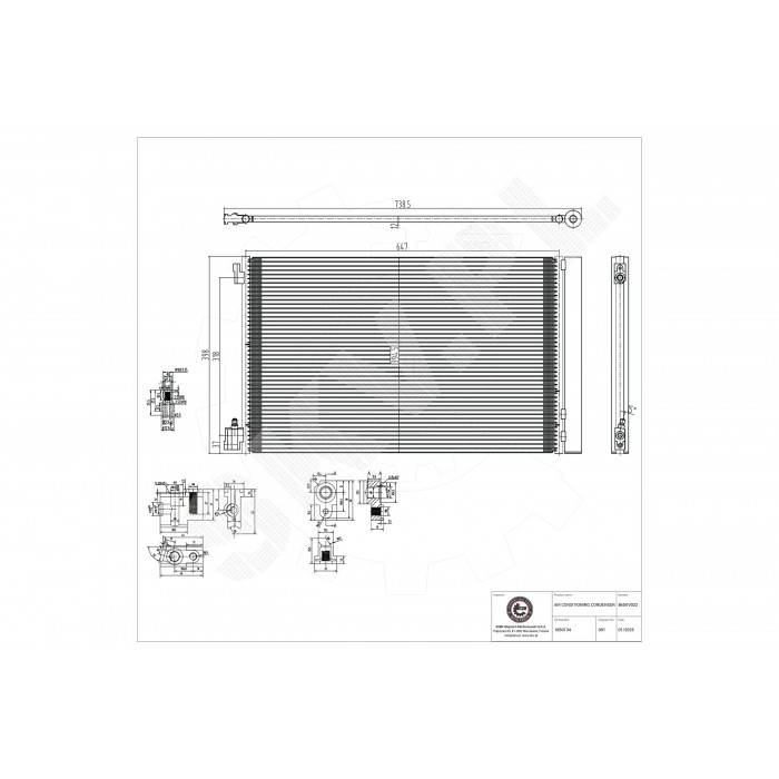 Condenseur de Climatisation Pour Opel Chevrolet Saab Vauxhall 13241737 13330217
