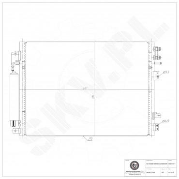 Condenseur de Climatisation Pour Chrysler Dodge Lancia 68050127AA 68050127AB