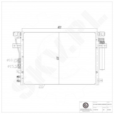 Condenseur de Climatisation Pour Chrysler 300 C Touring Lancia Thema