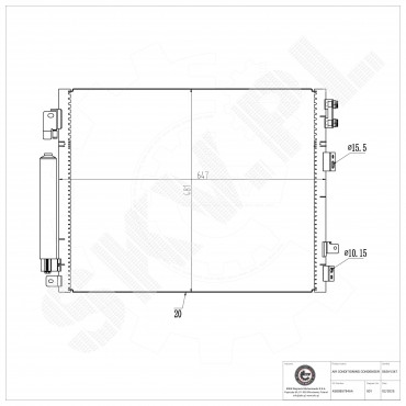 Condenseur de Climatisation Pour Chrysler Dodge Lancia 68085784AA K68085784AA