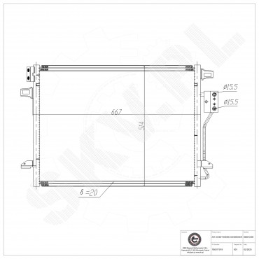 Condenseur de Climatisation Pour VW Chrysler Dodge Lancia K4677789AA 4677782AC