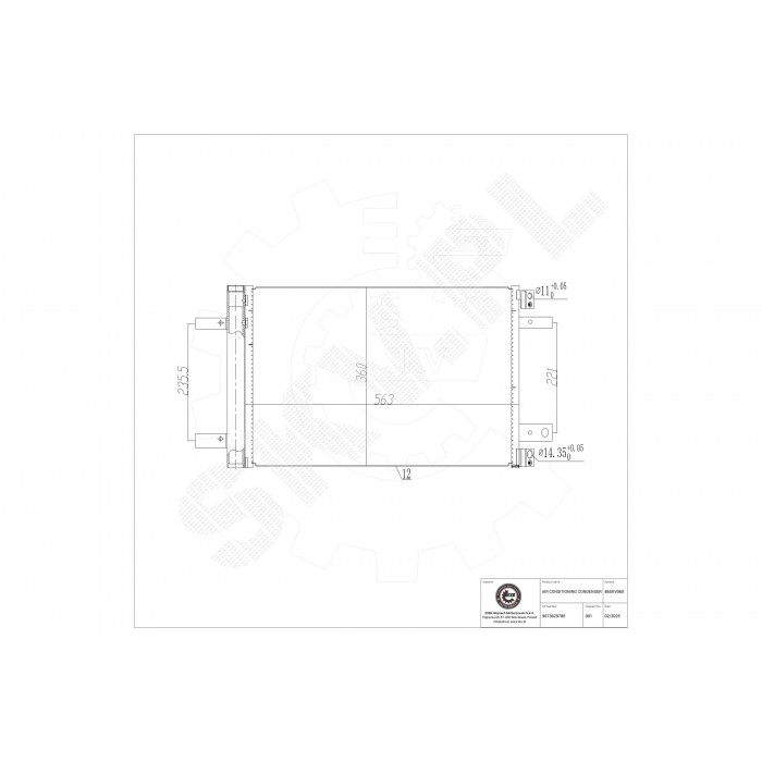 Condenseur de Climatisation Pour Peugeot 308 Citroën DS 9673629780 9816746580