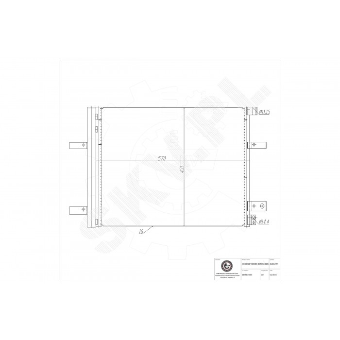 Condenseur de Climatisation Pour Peugeot Opel Fiat Citroën Berlingo 9815871080