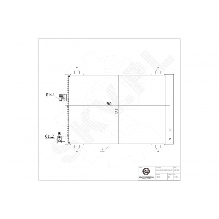 Condenseur de Climatisation Pour Peugeot Partner Citroën Berlingo Jumpy Xsara