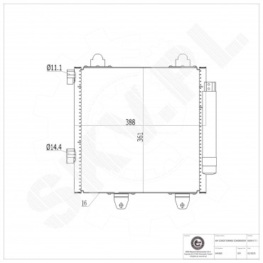 Condenseur de Climatisation Pour Peugeot Toyota Aygo Citroën 6455EE 884500H010