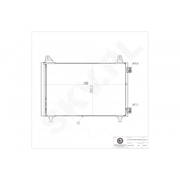 Condenseur de Climatisation Pour Peugeot Opel Citroën DS 9825371480