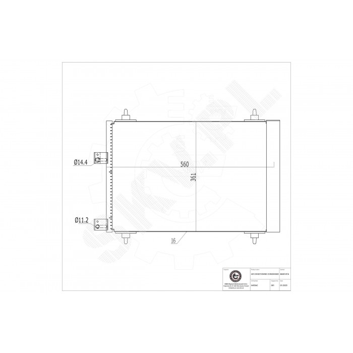 Condenseur de Climatisation Pour Peugeot 307 Citroën C4 C5