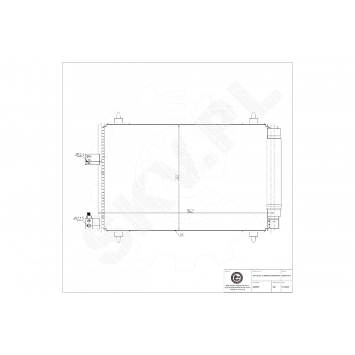Condenseur de Climatisation Pour Peugeot 406 407 607 Citroën C5 C6 Xsara