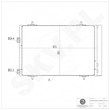 Condenseur de Climatisation Pour Peugeot 508 Citroën C5 6455JA 6455JC