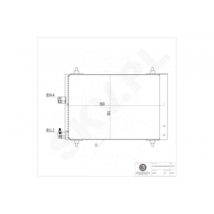 Condenseur de Climatisation Pour Peugeot 406 607 Citroën Xsara