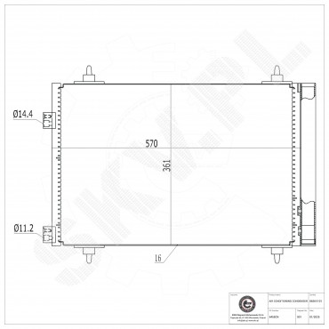 Condenseur de Climatisation Pour Peugeot Partner Citroën Xsara 6455CN