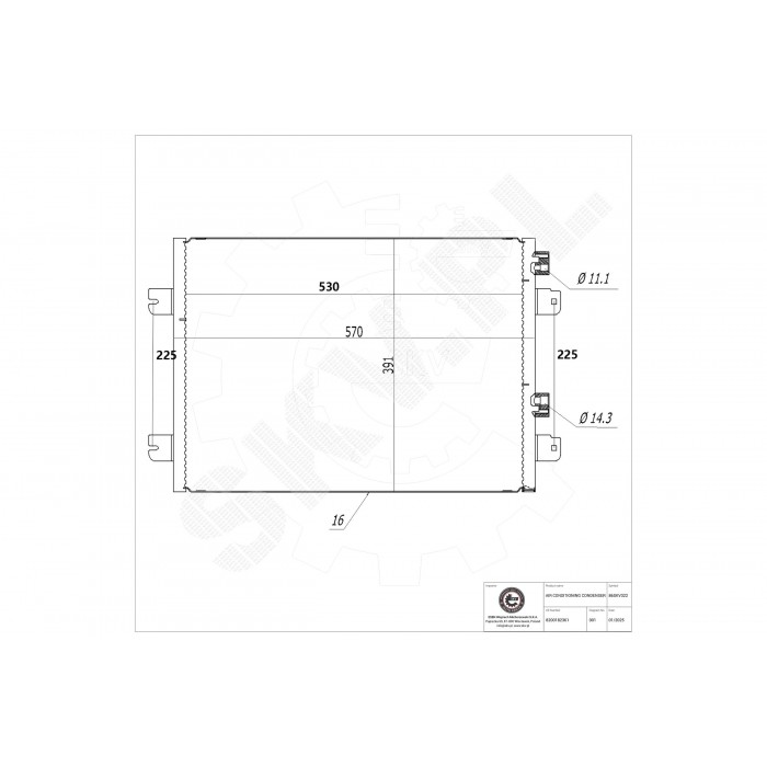 Condenseur de Climatisation Pour Renault Logan Megane I Sandero Scénic Dacia