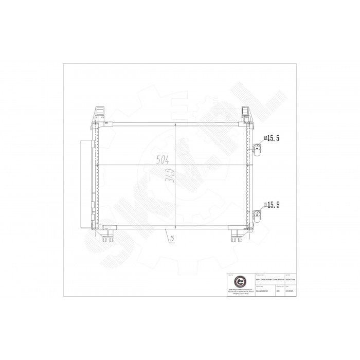 Condenseur de Climatisation Pour Toyota Yaris Daihatsu Charade VIII 884600D050