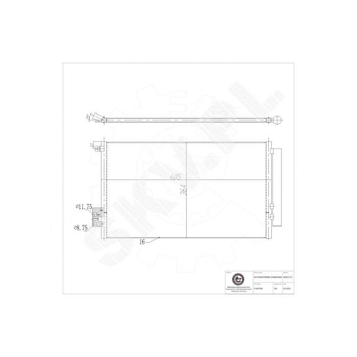 Condenseur de Climatisation Pour Fiat 500 Tipo 51887906 52102802