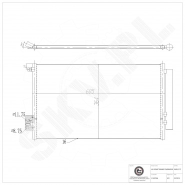 Condenseur de Climatisation Pour Fiat 500 Tipo 51887906 52102802