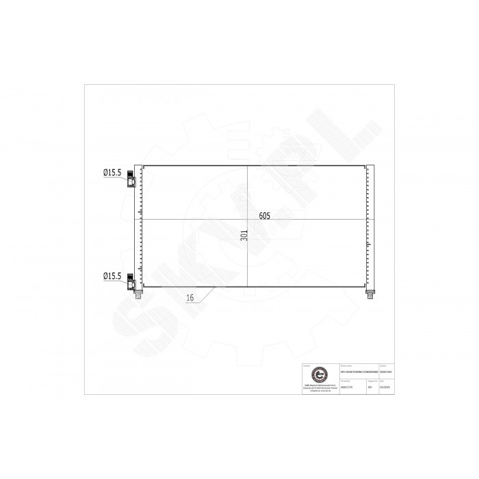 Condenseur de Climatisation Pour Fiat Doblo Punto 46821270