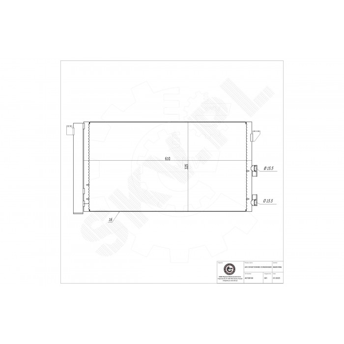 Condenseur de Climatisation Pour Fiat Panda 46798100 51767143 51960726
