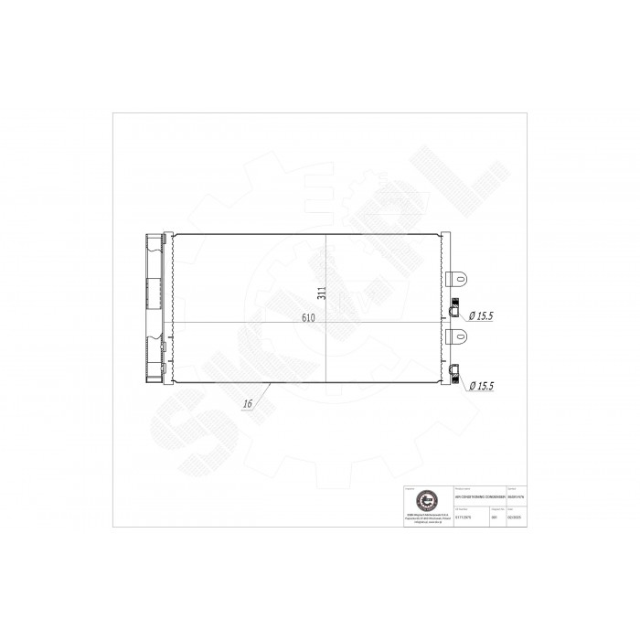 Condenseur de Climatisation Pour Fiat Punto 51712975 51763472 6001070971