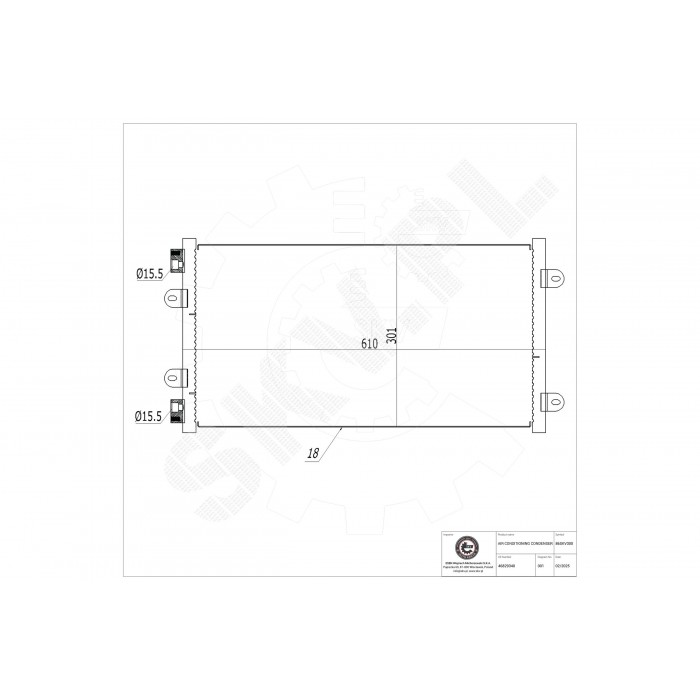Condenseur de Climatisation Pour Fiat Punto 46524503 46787687 46829340 K46524503