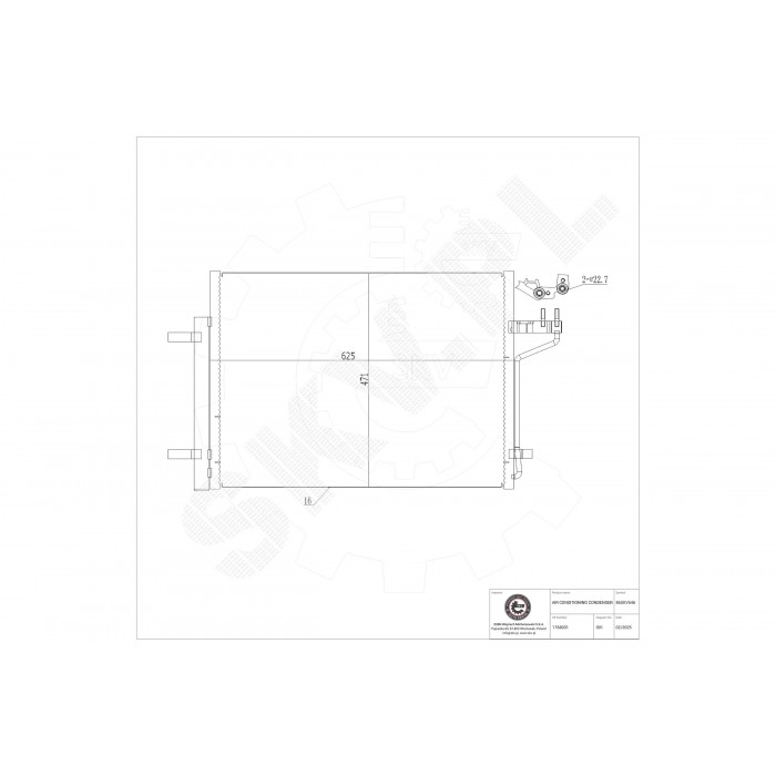 Condenseur de Climatisation Pour Ford C-Max II Kuga CV6119710FD CV6119710FE