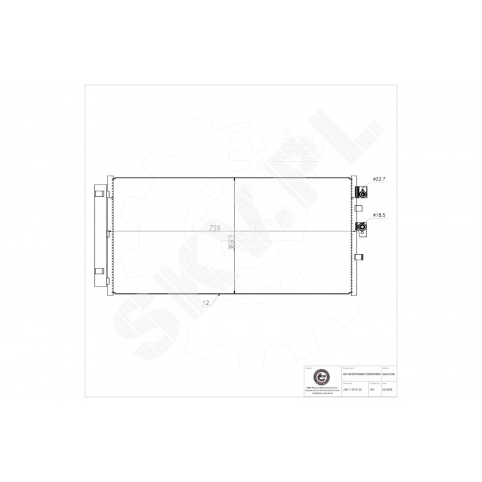 Condenseur de Climatisation Pour Ford Focus IV 2210579 2381795 2405238