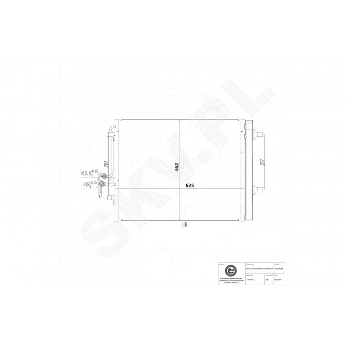 Condenseur de Climatisation Pour Ford Land Rover Volvo 6G9119710CB LR023921