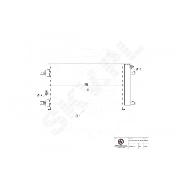 Condenseur de Climatisation Pour VW Seat Ford 7M0820411A 1108838 7M3820411