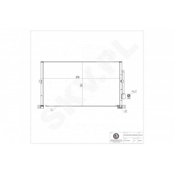 Condenseur de Climatisation Pour Ford Mondeo III 1S7H19710AE ME1S7H19710AE