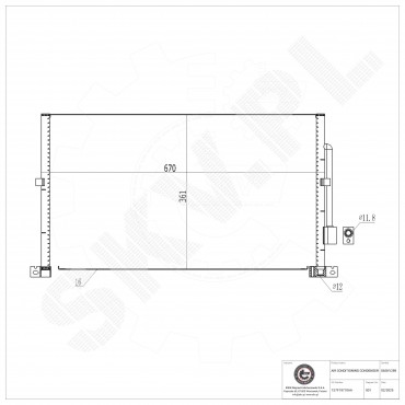 Condenseur de Climatisation Pour Ford Mondeo III 1S7H19710AE ME1S7H19710AE