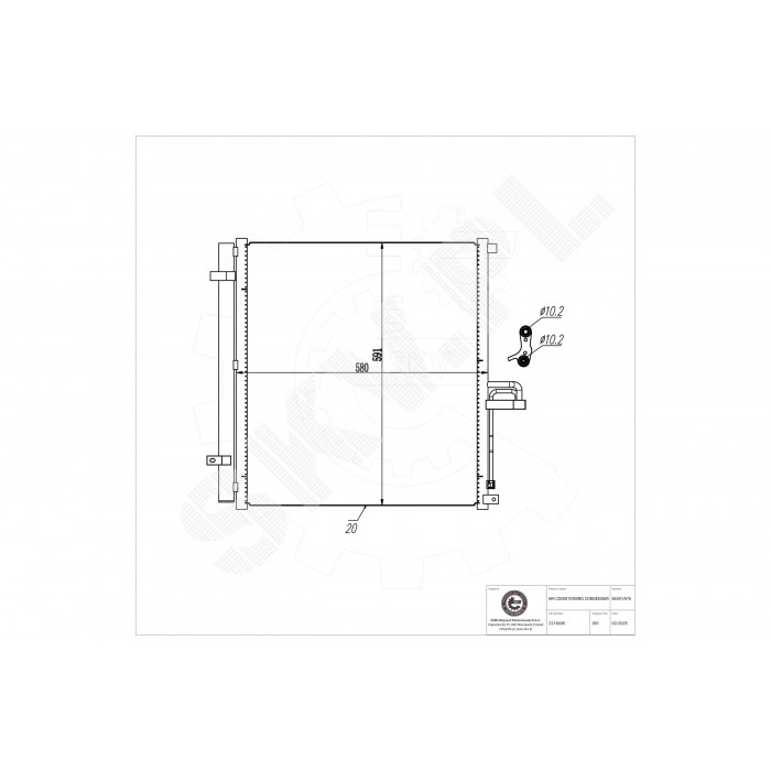 Condenseur de Climatisation Pour Ford Ranger