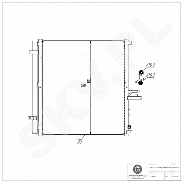 Condenseur de Climatisation Pour Ford Ranger